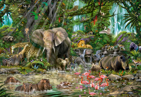 Jigsaw Puzzle - African Jungle - 2000 Pieces Educa