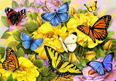 Wooden Jigsaw Puzzle - Butterflies of Summer (#762606) - 250 Pieces