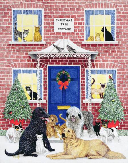 Wooden Jigsaw Puzzle - Christmas Warmth (Dogs) (174536) - 250 Pieces
