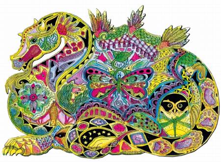 Wooden Jigsaw Puzzle - Dragon (#661513) - 210 Pieces