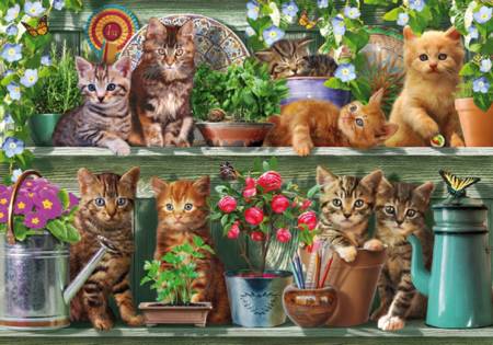 Wooden Jigsaw Puzzle - Kitchen Cats (#701606) - 500 Pieces Wentworth