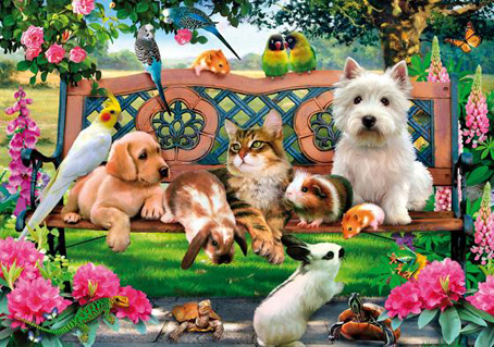 Wooden Jigsaw Puzzle - Pets in the Park - 250 Pieces Wentworth