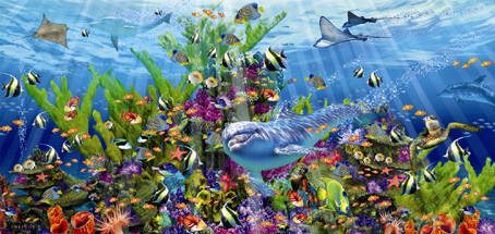 Jigsaw Puzzle - Reef #16020 (Panoramic Image) - 3000 Pieces Educa