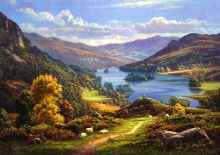 Wooden Jigsaw Puzzle - Rydal Water - Lake District (#605005) - 500 Wentworth