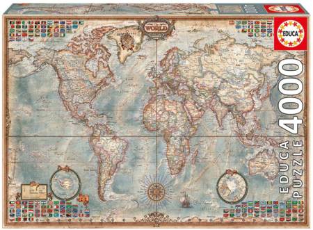 Jigsaw Puzzle - The World Executive Map (14827) - 4000 Pieces Educa