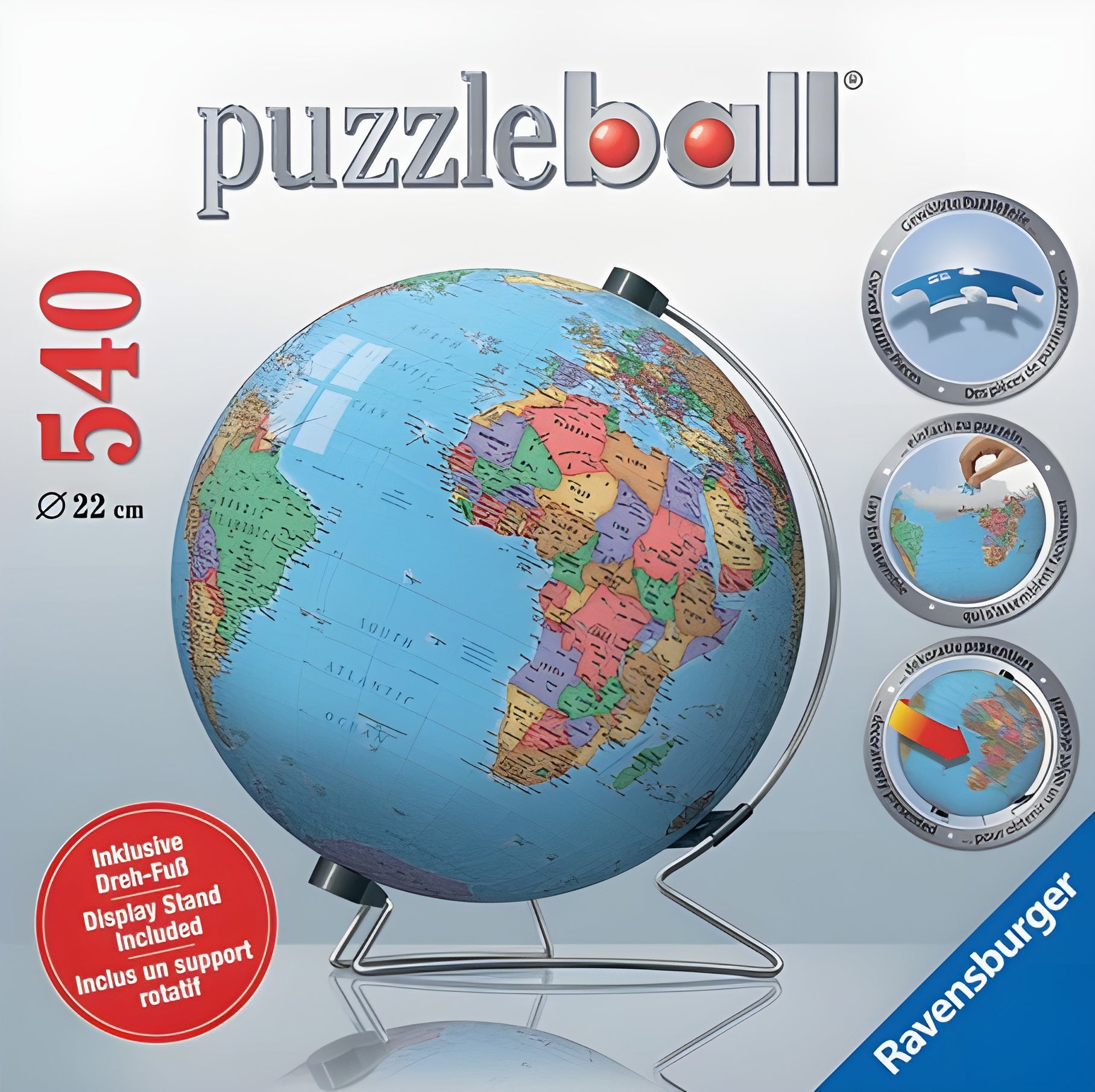 3D Jigsaw Puzzle - The Globe (#12433) - Ravensburger