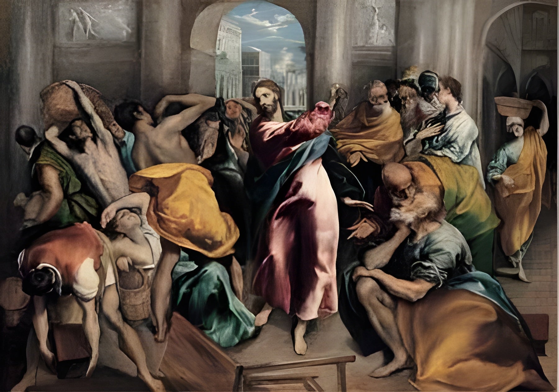 Christ Driving Traders from the Temple (#2901N6010G)