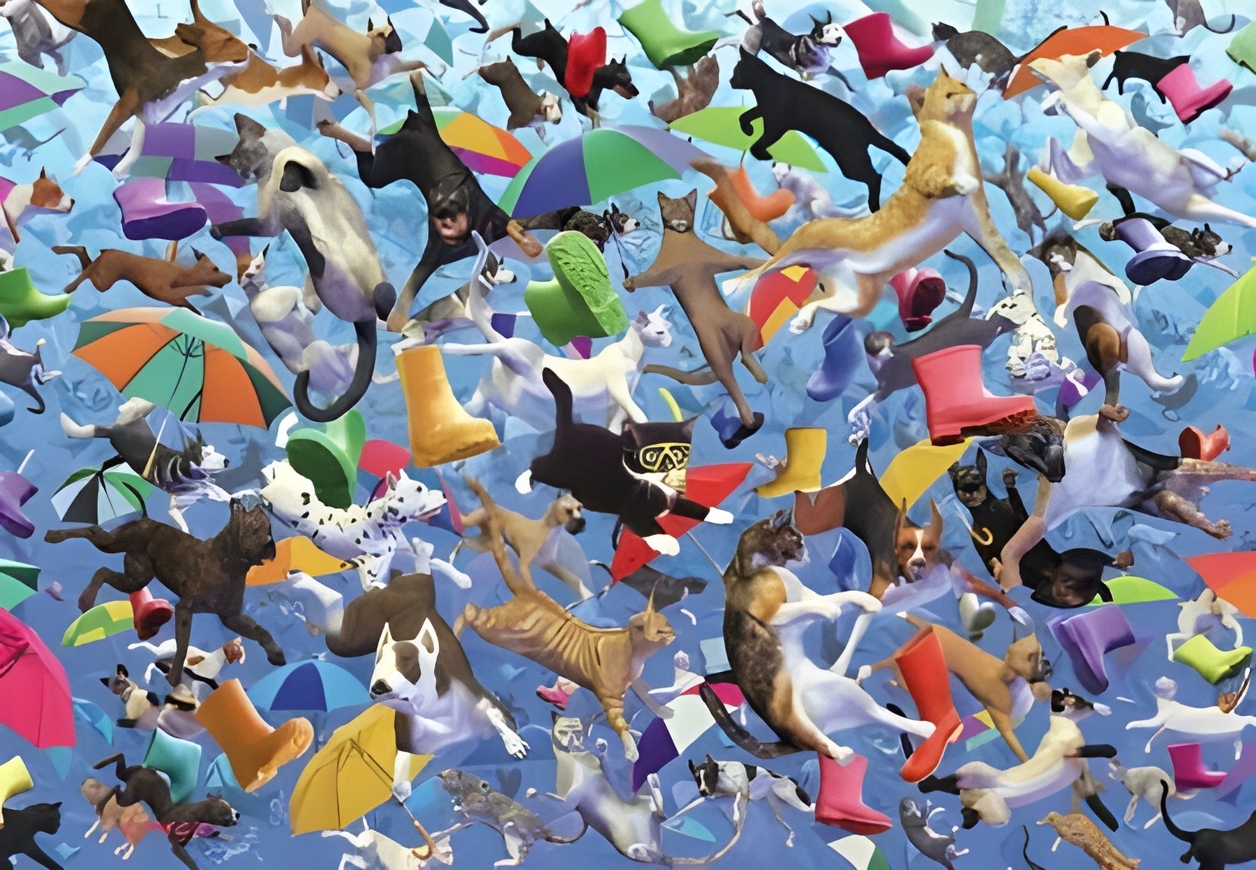 Raining Cats and Dogs – 250 Piece Puzzle (Wentworth) – Puzzle House