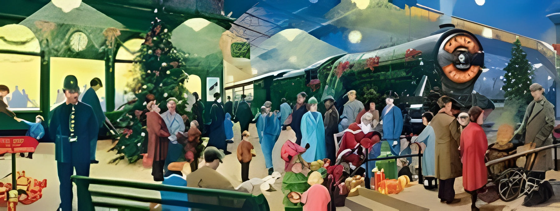 Christmas Santa express locomotive