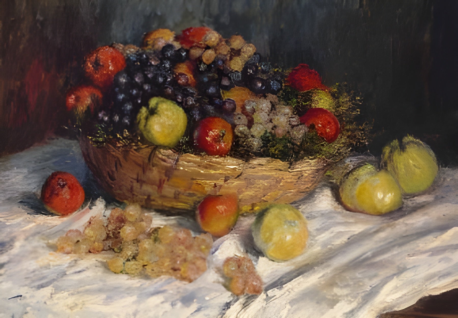 Apples and Grapes by Monet