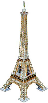 3D Jigsaw Puzzle - Eiffel Tower - Wrebbit