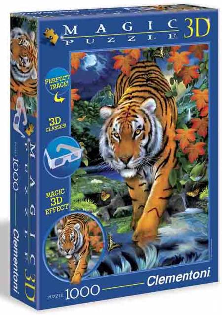 Jigsaw Puzzle - On the Prowl (#39185) - 1000 Pieces 3-D Clementoni