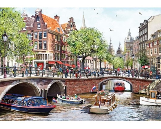 Wooden Jigsaw Puzzle - Amsterdam (911705) - 250 Pieces Wentworth