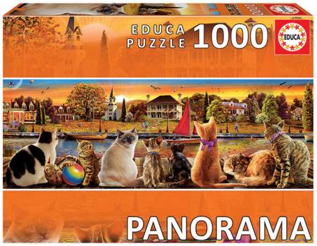 Jigsaw Puzzle - Cats on the Quay (#18001) - 1000 Pieces Educa