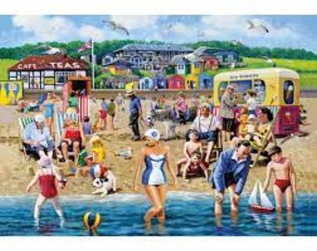 Wooden Jigsaw Puzzle - Down On The Beach - 500 Pieces