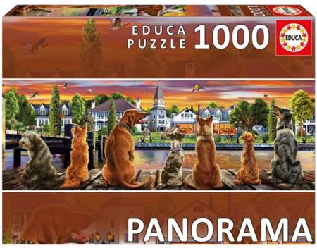 Jigsaw Puzzle - Dogs on the Quay (17689) - 1000 Pieces Educa