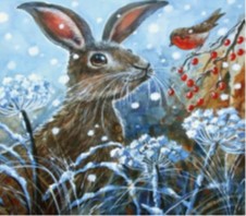 Wooden Jigsaw Puzzle - Frost Flurry Hare - 500 Pieces