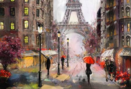 Wooden jigsaw puzzle-Rainy Day in Paris-500 piece Corgi jigsaw puzzle