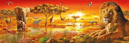 Jigsaw Puzzle - African Savannah (#39259) (Panoramic Image) - 1000 Pieces Clementoni