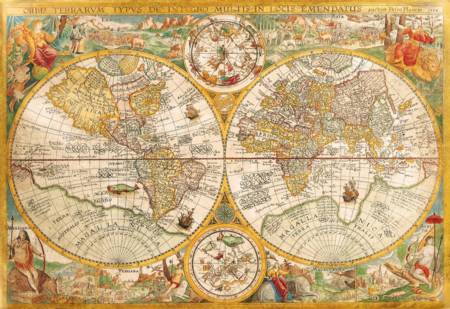 Jigsaw Puzzle - Ancient Map (32557) - 2000 Pieces Clementoni