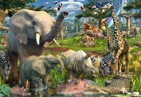 Jigsaw Puzzle - At the Waterhole - 18000 Pieces Ravensburger