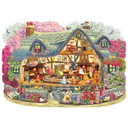 Wooden Jigsaw Puzzle - Blossom Cottage (830202) - 250 Pieces