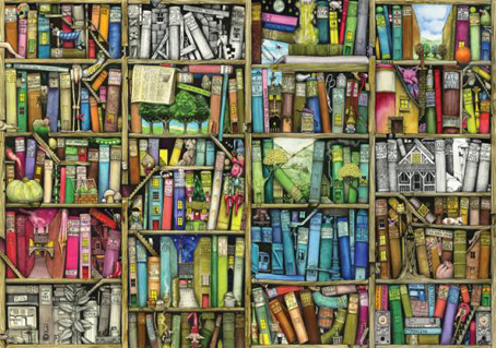 Wooden Jigsaw Puzzle - Bookshelf (#441613) - 1000 Pieces Wentworth