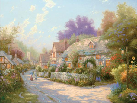 homas Kinkade Jigsaw Puzzle - Cobblestone Evening  Ceaco