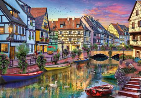 Jigsaw Puzzle - Colmar Canal (#17134) - 4000 Pieces Educa