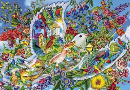 Wooden Jigsaw Puzzle - Dove of Hope (840413) - 250 Pieces Wentworth