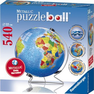 Ravensburger Metallic 540 Piece Earth Puzzleball 3D Complete