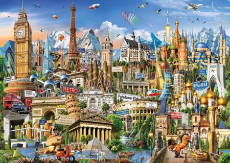 Jigsaw Puzzle - European Landmarks (#17697) - 2000 Pieces Educa