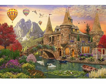 Wooden Jigsaw Puzzle - Fantasy Castle Land (862702) - 250 Pieces Wentworth
