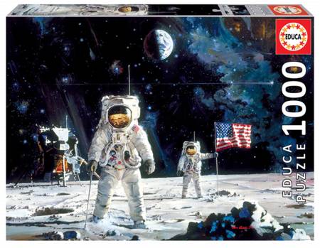 Jigsaw Puzzle - First Men on the Moon (18459) - 1000 Pieces Educa