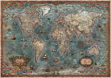 Jigsaw Puzzle - Historical World Map (18017) - 8000 Pieces Educa