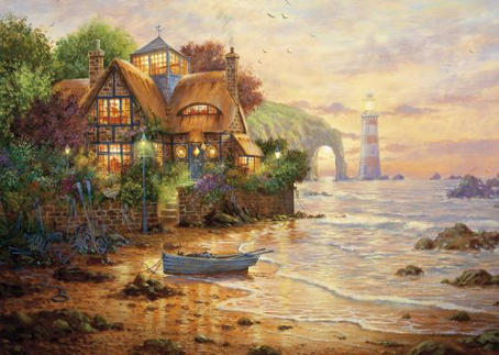Wooden Jigsaw Puzzle - Lighthouse Cottage - 1000 Pieces Wentworth