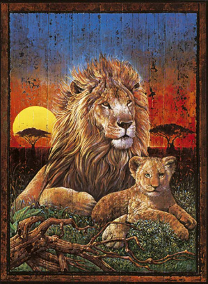 Jigsaw Puzzle - Lion Sunset - 1000 Pieces Clementoni