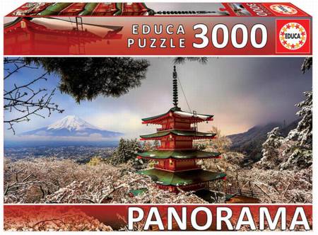 Jigsaw Puzzle - Mt Fuji and Pagoda (#18013) - 3000 Pieces Educa