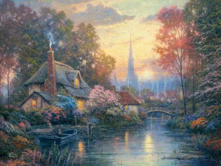 Thomas Kinkade Jigsaw Puzzle - Nanette`s Cottage (#3401-23) - 1500 Pieces Ceaco