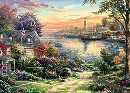 Thomas Kinkade Jigsaw Puzzle - New England Harbor (3310-73) - 1000 Pieces Ceaco