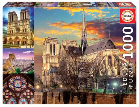 Jigsaw Puzzle - Notre Dame Collage (18456) - 1000 Pieces Educa