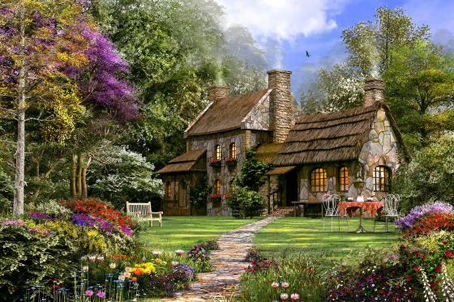 Wooden Jigsaw Puzzle - Old Flint Cottage - 500 Pieces