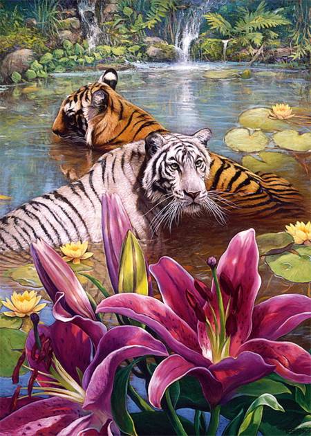 Jigsaw Puzzle - Painted Tiger (37137) - 500 Pieces Trefl