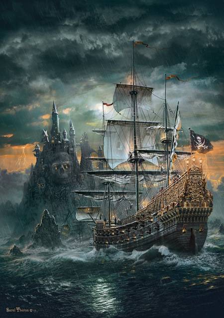 Jigsaw Puzzle - Pirate Ship (#31682) - 1500 Pieces Clementoni