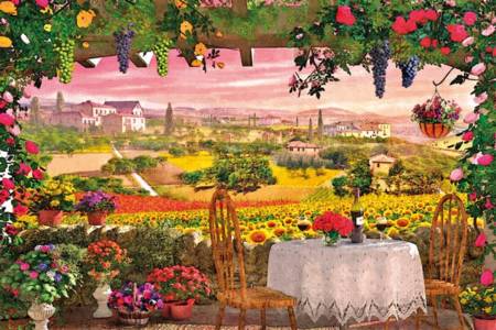 Jigsaw Puzzle - Romantic Italy, Tuscany (#39260) - 1000 Pieces Clementoni