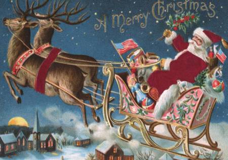 Wooden Jigsaw Puzzle - Santa in His Sleigh (174563) - 250 Pieces
