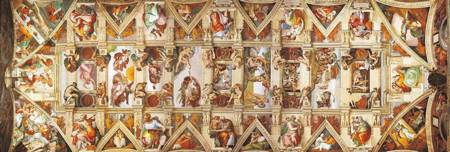 Jigsaw Puzzle - Sistine Chapel Ceiling (#39406) (Panoramic Image) - 1000 Pieces Clementoni