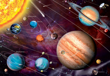 Glow in Dark Jigsaw Puzzle - Solar System - 1000 Pieces Educa