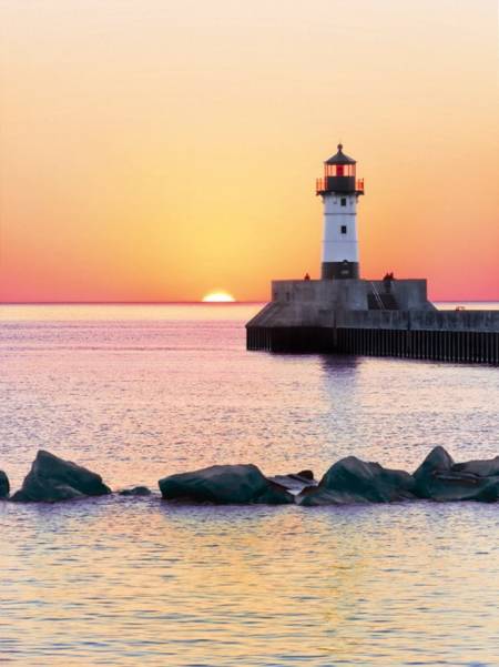 Jigsaw Puzzle - Sunset to the Lighthouse (#35003) - 500 Pieces Clementoni