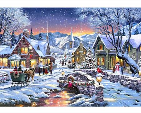 Wooden Jigsaw Puzzle - Tinsel Town (852002) - 1000 Pieces Wentworth